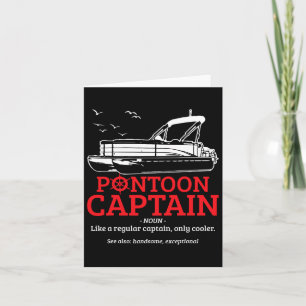 Pontoon Captain Definition Funny Pontoon Boat Boat Card