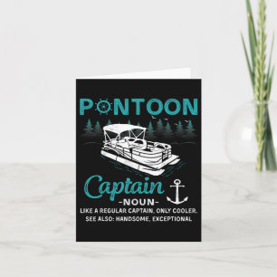 Pontoon Captain Definition Funny Pontoon Boat Boat Card