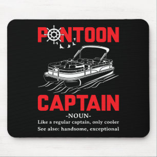 Pontoon Captain Definition Funny Pontoon Boat Boat Mouse Mat