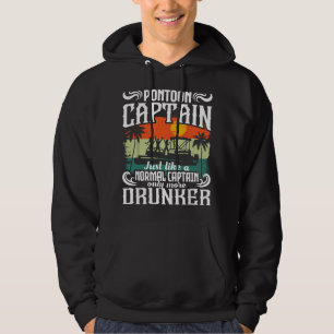 Pontoon Captain - Funny Pontoon Boat Pontooning Pa Hoodie