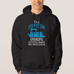 Pontoon Captain Grandpa Cooler Boating Father S Da Hoodie