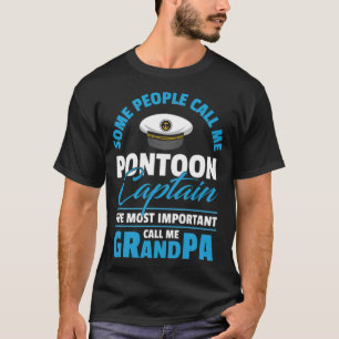Pontoon Captain Grandpa Father Pontooning buddha f T-Shirt