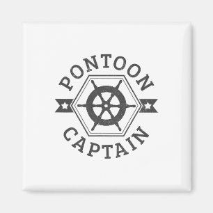 Pontoon Captain - Pontooning Boat Boating Nautical Magnet