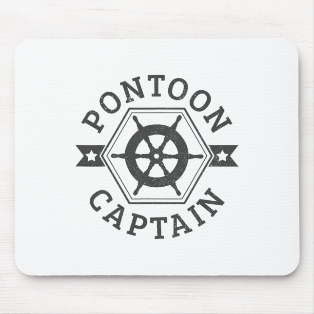 Pontoon Captain - Pontooning Boat Boating Nautical Mouse Mat (Front)