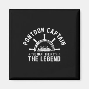 Pontoon Captain The Myth The Legend Lake Boating  Magnet