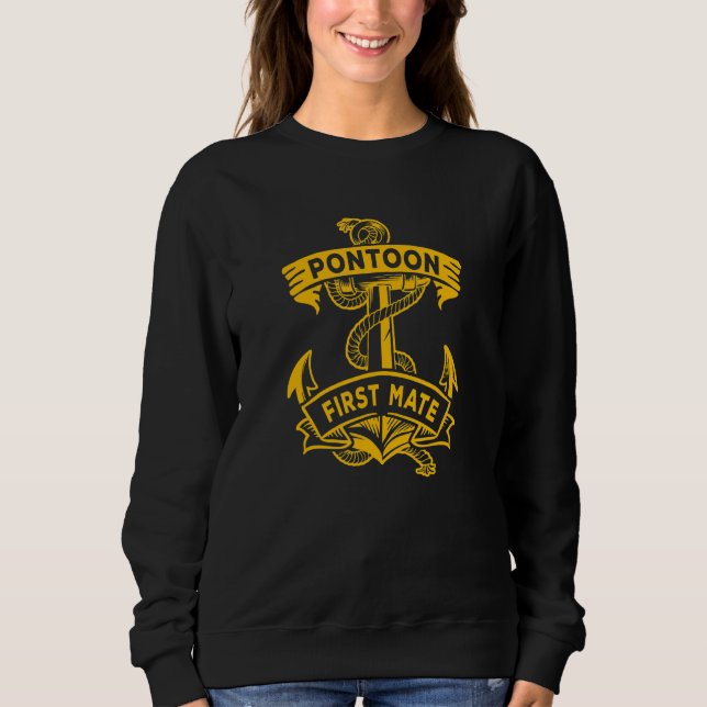 Pontoon First Mate Boat Anchor Sweatshirt (Front)