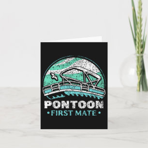 Pontoon First Mate Crew Captain Boating Lover  Card