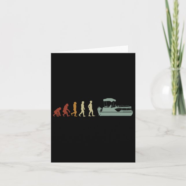 Pontoon For Men Women Pantoon Boating Lake Toon  Card (Front)