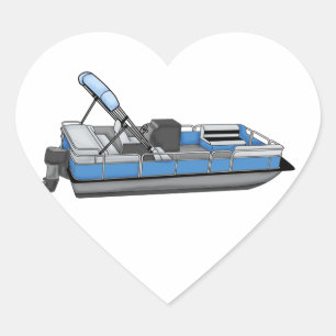 pontoon fun heart sticker