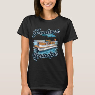 Pontoon Grandpa Funny Pontoon Boat Captain Summer T-Shirt