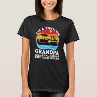 Pontoon Grandpa Pontoon Captain Lake Boating Lake  T-Shirt