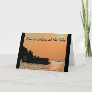 **PONTOON ON THE LAKE** BIRTHDAY CARD