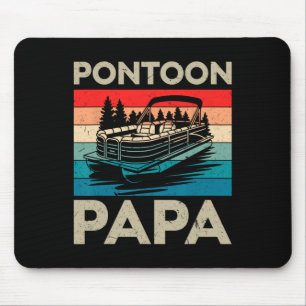 Pontoon Papa Recto Boat Captain Pontoon Owner Dad Mouse Mat
