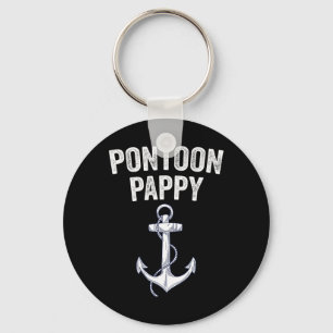 Pontoon Pappy Captain Gift Lake Sailor Fishing Boa Key Ring
