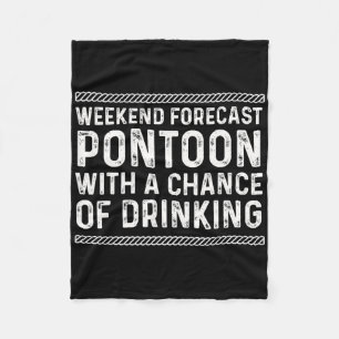 Pontoon Pontooning Pontoon Boat Lake Toon Pantoon Fleece Blanket