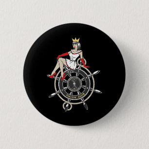 Pontoon Queen 6 Cm Round Badge