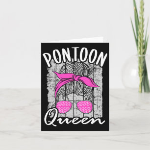 Pontoon Queen Lake Life Matching Family Vacation B Card