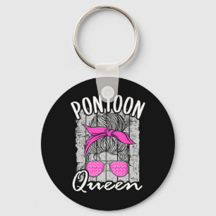 Pontoon Queen Lake Life Matching Family Vacation B Key Ring