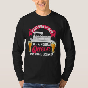 Pontoon Queen Pontoon Boat Captain Pontooning T-Shirt