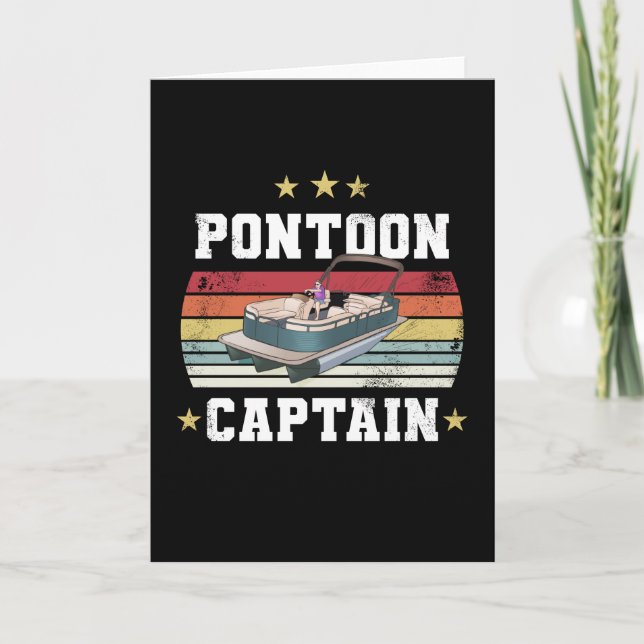 Pontooning Gift for the Pontoon Captain Card (Front)