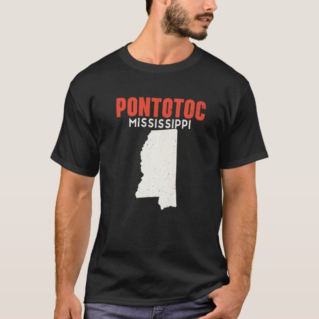 Pontotoc Mississippi USA State America Travel Miss T-Shirt (Front)