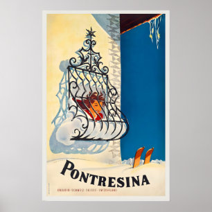 Pontresina Engadin Switzerland Schweiz Suisse Poster