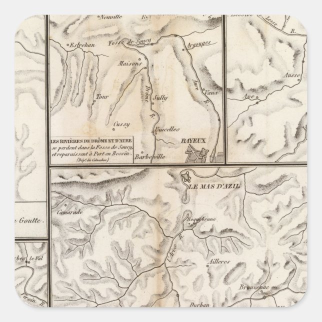 Ponts naturels square sticker (Front)