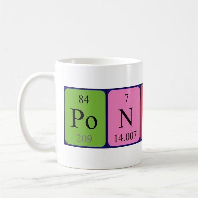 Pontus periodic table name mug (Left)