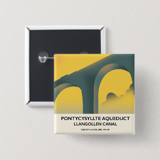 Pontycysyllte Aqueduct,Llangollen,Wales 15 Cm Square Badge