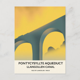 Pontycysyllte Aqueduct,Llangollen,Wales Postcard