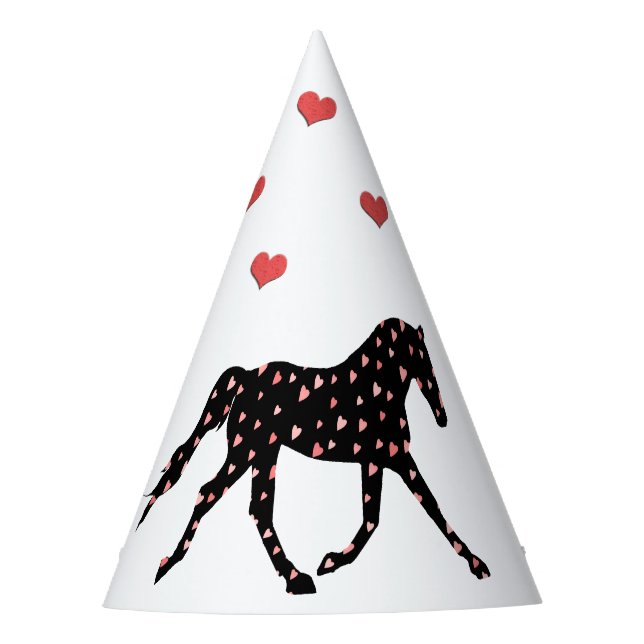 Pony and Hearts Birthday Party Hat (Front)