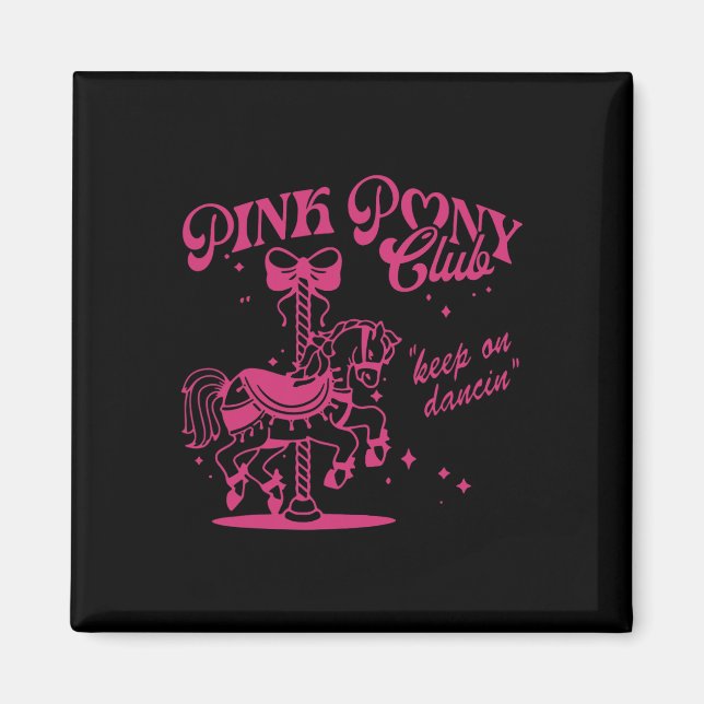 Pony And Heels Lover Pink Girls Clubs Cowgirl  Magnet (Front)