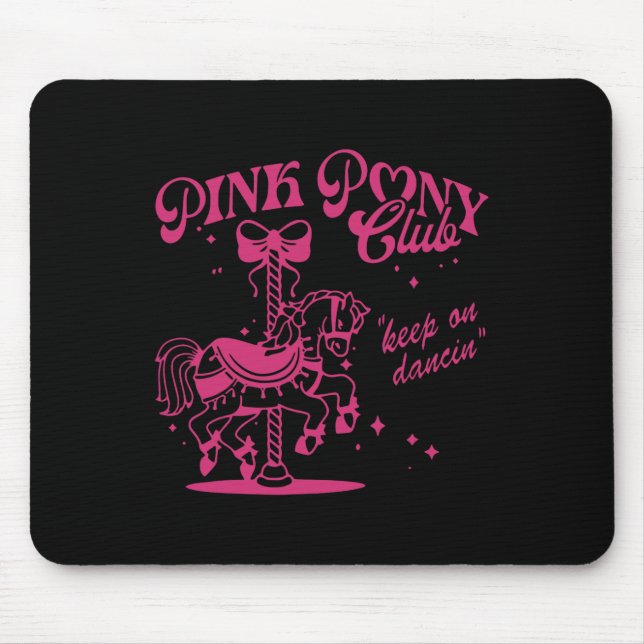 Pony And Heels Lover Pink Girls Clubs Cowgirl  Mouse Mat (Front)