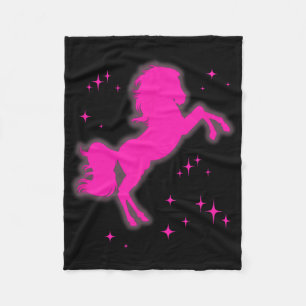Pony And Heels Lover Pink Girls Clubs Disco Birthd Fleece Blanket