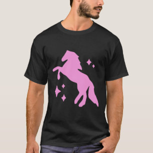 Pony And Heels Lover Pink Girls Clubs Disco Birthd T-Shirt