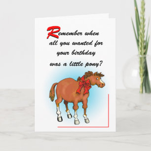 Pony Birthday Card