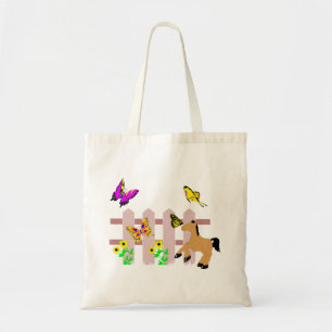 Pony, Butterflies & Sunflowers Tote Bag