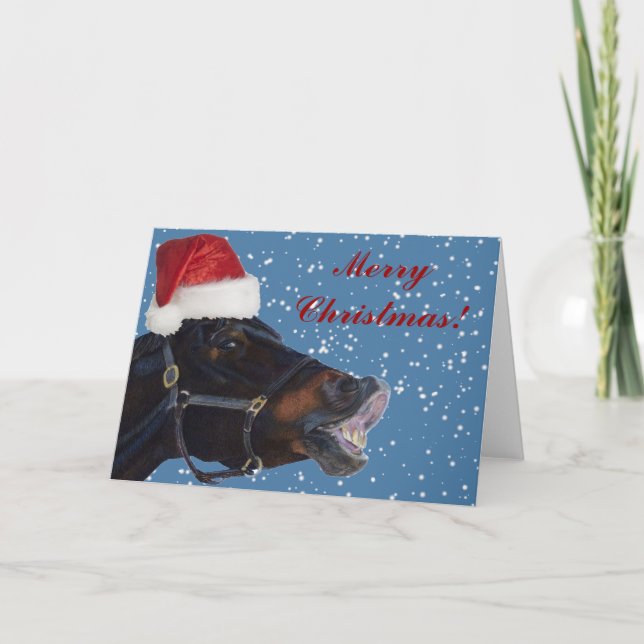 Pony Christmas Greeting Card (Front)