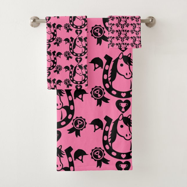 Pony Club Home Decor Wallpaper.  Bath Towel Set (Insitu)