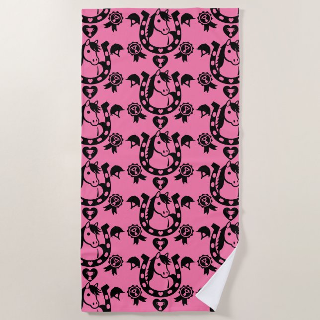 Pony Club Home Decor Wallpaper.  Beach Towel (Front)