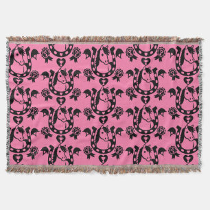 Pony Club Home Decor Wallpaper. Throw Blanket