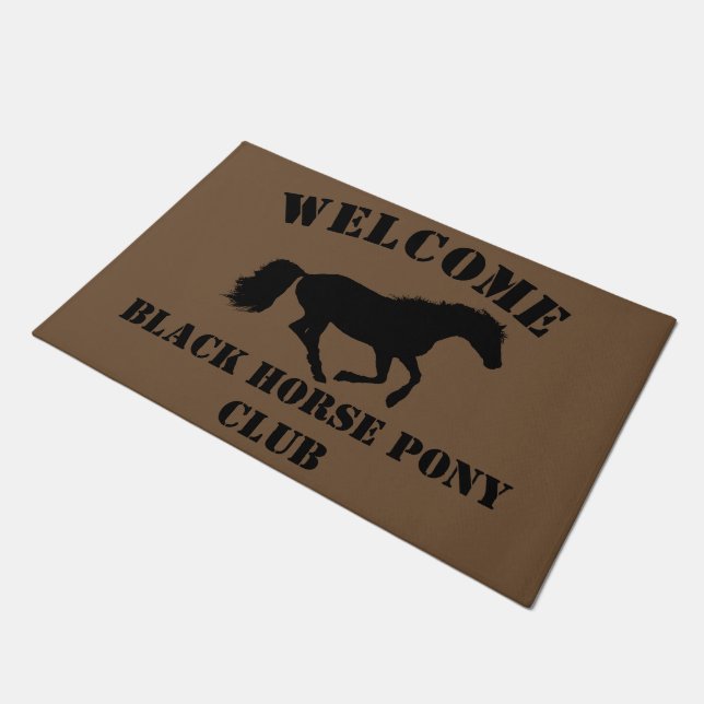 Pony club, ranch or livery stables doormat (Angled)