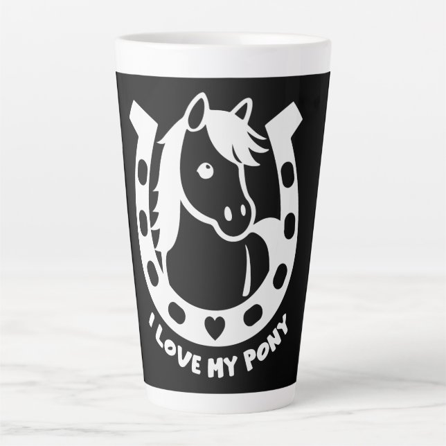 Pony Club Rider Latte Mug (Front)