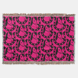 Pony Club Rider Throw Blanket