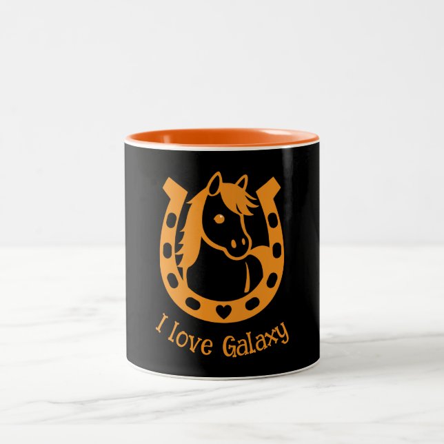 Pony Club Rider Two-Tone Coffee Mug (Center)