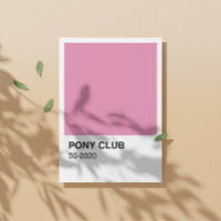 Pony Club Song Pink Colour - White Border