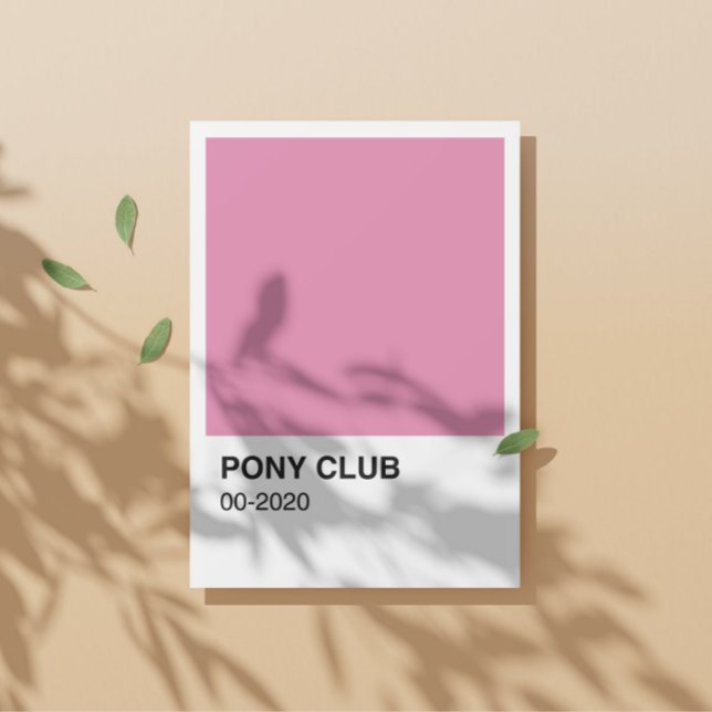Pony Club Song Pink Colour - White Border Poster (Creator Uploaded)