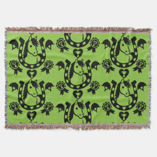 Pony Dressage Home Decor Throw Blanket