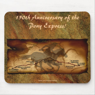 Pony Express Map Route 150th Anniversary Mousepad