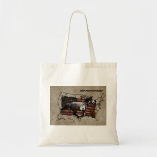 Pony Express Pinto Horse Delivering US Mail Tote Bag